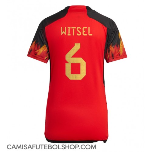 Camisa de time de futebol Bélgica Axel Witsel #6 Replicas 1º Equipamento Feminina Mundo 2022 Manga Curta